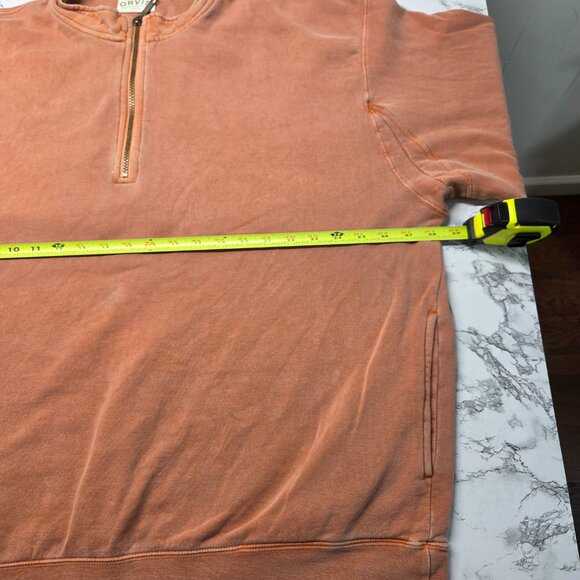 Orvis Men's Orange Gray Quarter Zip Longsleeve Pullover Sweatshirt Bundle (Flaw) - Picture 12 of 15